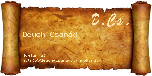 Deuch Csanád névjegykártya